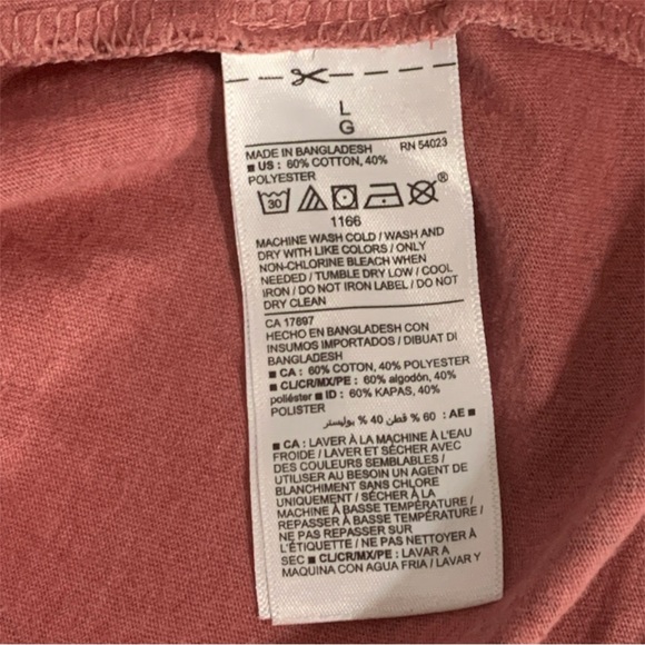 Old Navy Men Short Sleeve Perfect Fit T Shirt Palm Beach Pink Large Pre Owned - Picture 5 of 7